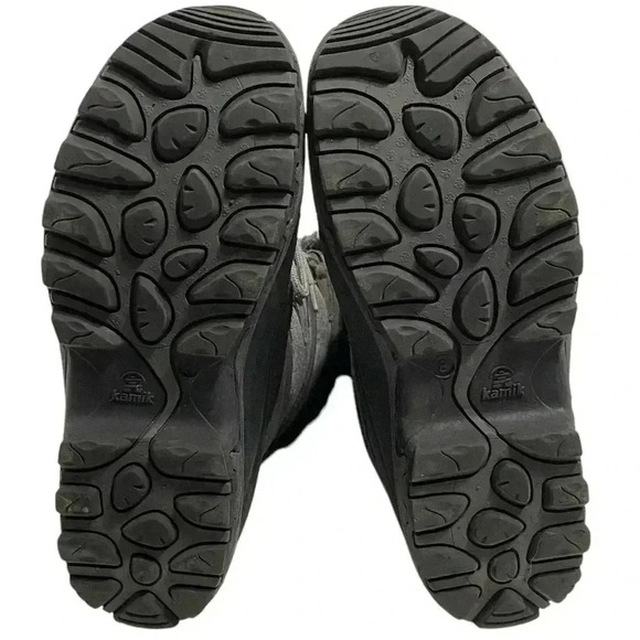 Kamik SNOWVALLEY Winter Boots 8 Grey Faux Fur Waterproof Thinsulate Insulation - Picture 11 of 15